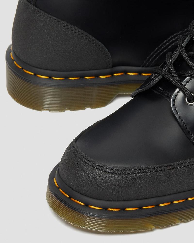 Dr Martens 1460 Guard Panel Leren Veterlaarzen Heren Zwart | NL 295RVD